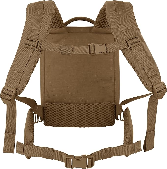 PETAC GEAR Upgraded Weighted Backpack Rucking Backpack for Weight Plates/Honeycomb Breathable fabric/Belt support/Back support platform (max 15lbs capacity)(CB)