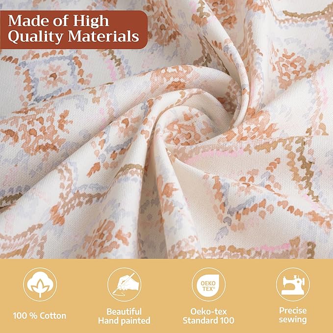 Maison d' Hermine Table Cloth Rectangle Table 100% Cotton 60 x 90 Inches Fall Tablecloth Reusable Everyday Use for Thanksgiving Christmas Decorations Dining Farmhouse Party (Fair Isle)