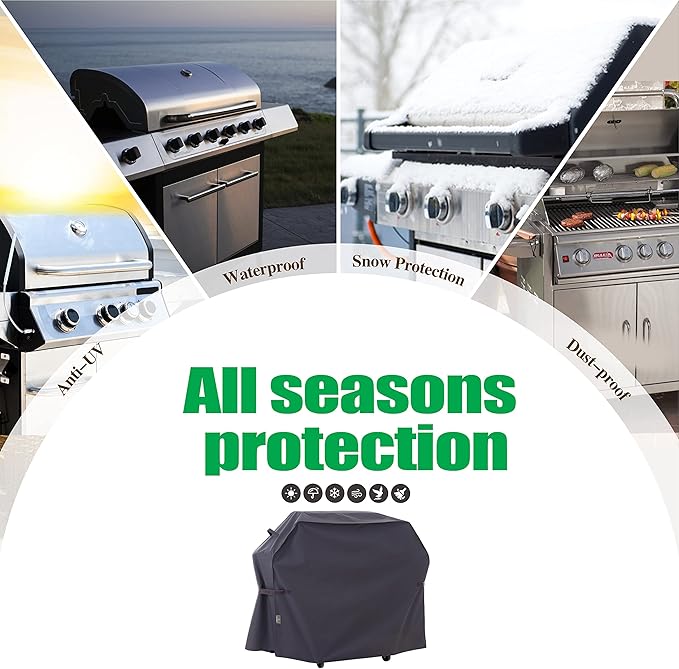 F&J Outdoors BBQ Cover, Waterproof Anti-UV for 3-4-5 Burner Liquid Propane Gas Grill, 55Wx24Dx44H in