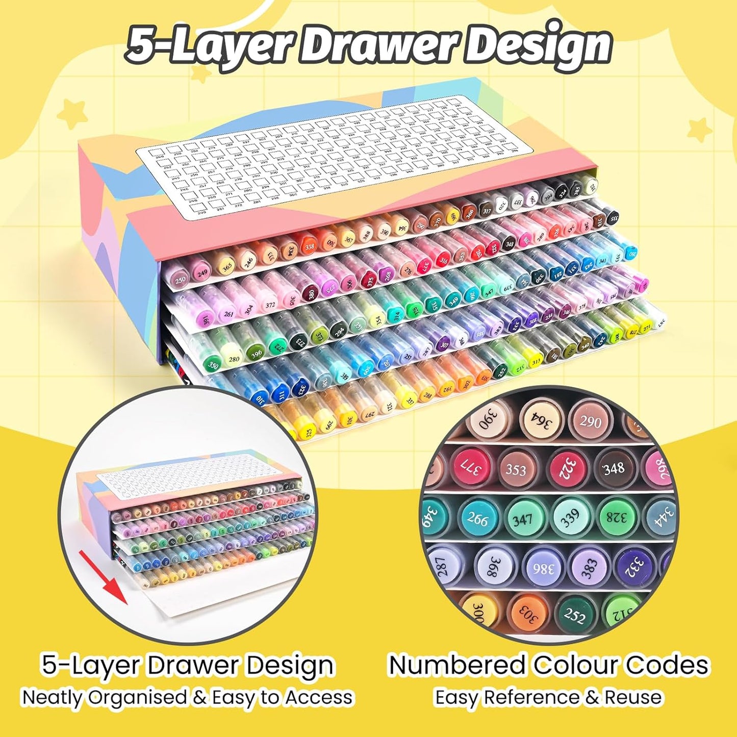 120 Colors Acrylic Paint Markers, Soft Brush Tip Pens with Direct Ink System for Rock, Wood, Fabric, Canvas, Glass, Waterproof Paint Pens for DIY Crafts, Kids & Artists