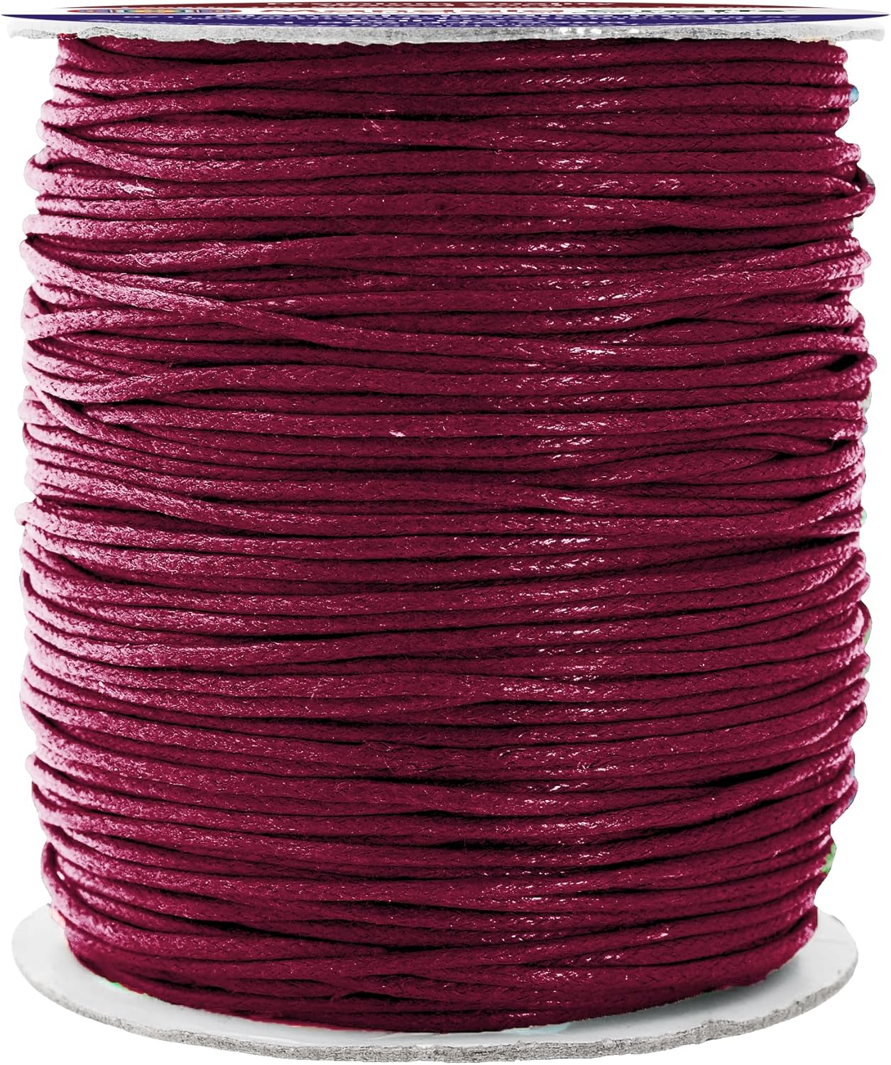 Mandala Crafts 1.5mm 109 Yards Maroon Cotton Waxed Cord for Jewelry Making Bracelet Cord Waxed String - Beading String Thread Jewelry Cords for Necklaces String