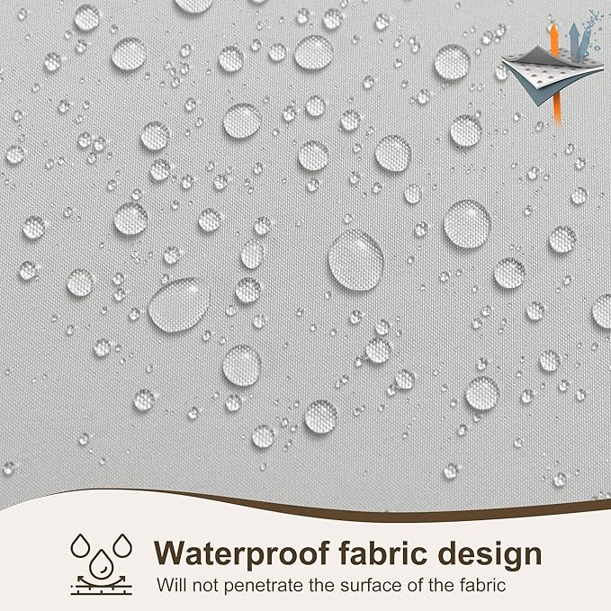 HolidayIdeas Outdoor Patio Curtains Waterproof with Rod Pocket 4 Panels 54x95 Inch- Protect Privacy & Weatherproof Balcony Outdoor Curtains for Apartments,Porch, Gazebo, Pergola, Silver Grey