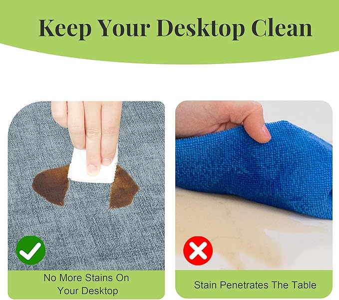 13-Inch Faux Leather Round Placemats Set of 12, Waterproof Anti-Slip Dual Sided Place mats, Heat Resistant Washable Table Mats with Coaster, Suitable for Indoor & Outdoor (12, Black Light Blue)