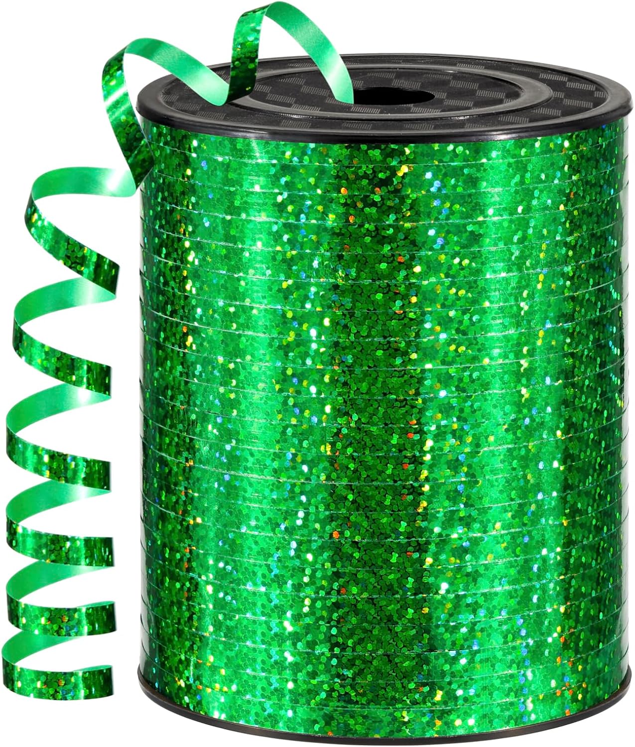 600 Yards Shiny Green Curling Ribbon 1/5 Inch Green Ribbon Thin Balloon String for Gift Wrapping, Art Crafts, Wedding Party, Halloween, Christmas