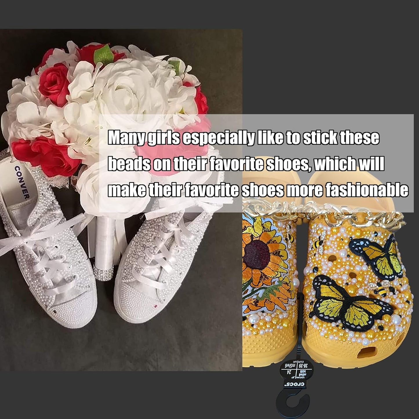 YAKA 3000PCS 1 Box 7Sizes 2.5/3/4/5/6/8/10mm Flat Back Half Round Pearl Cabochon Bead Loose Beads Gem for Nail Craft Scrapbook DIY Decoration (Bronze Blue)