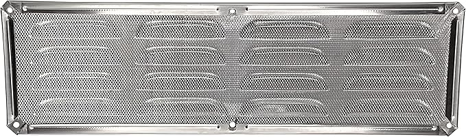 Stainless Steel BBQ Grill Air Vent with Screen - Outdoor Kitchen - Fire Pit or Smoker Shed Venting Cover 15" by 4-1/2"