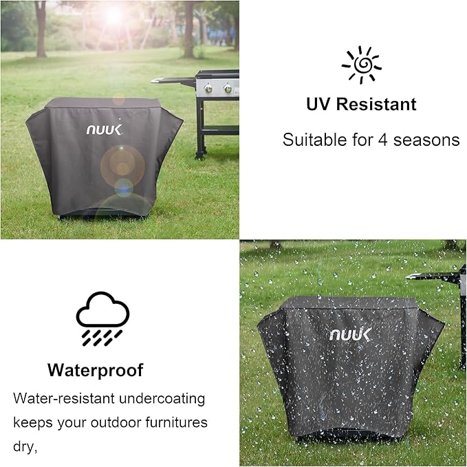NUUK 20x30IN Waterproof Outdoor Cooking Station Cover, Heavy Duty UV Resistant BBQ Grill Table Cover for Pizza Oven Cart and Kitchen Prep Island