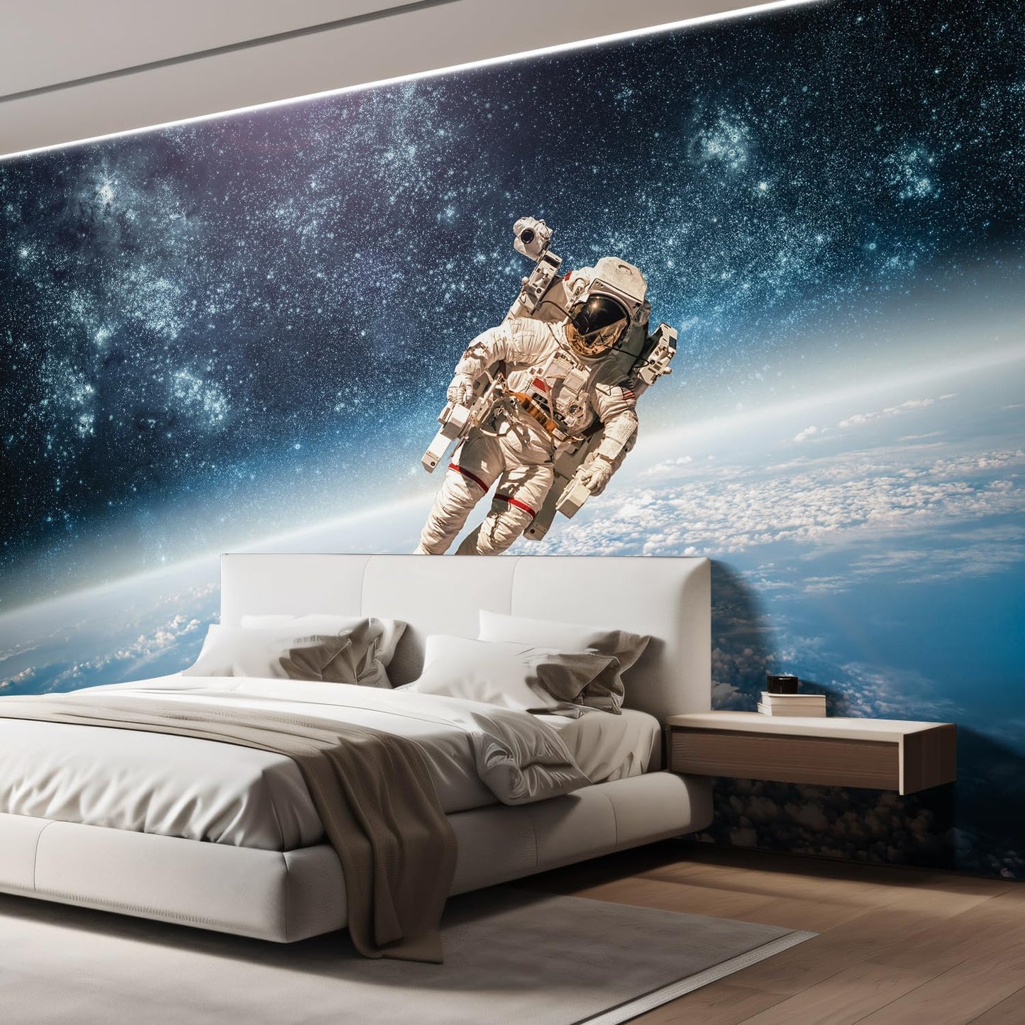 wall26 an Astronaut Floating About Planet EarthWall Mural, Removable Sticker, Home Decor - 120x192 inches