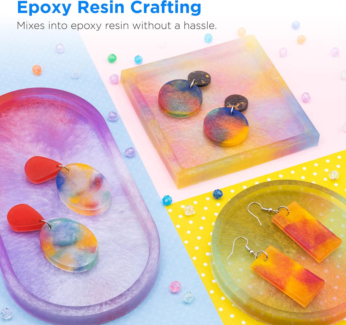 Rolio Mica Powder Pearlescent Color Pigment - Art Set for Resin Epoxy - for Soap Making, Nail Polish, Lip Gloss, Eye Shadow, Slime & Candle Jars - 5g, 24 Bags - Original Set