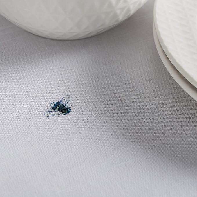 Maison d' Hermine Table Cloth Round Table 100% Cotton 69 Inches Tablecloth Reusable Decorative Everyday Use for Dining Room, Farmhouse, Home, Party, Festive & Wedding Spring Summer - Printemps