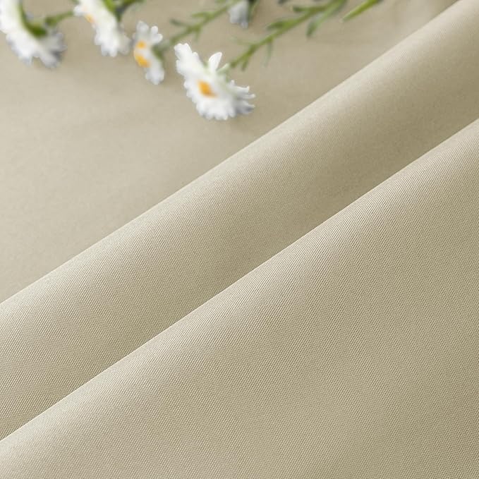 HolidayIdeas 6 Panels Outdoor Curtains for Patio Waterproof-Windproof Weatherproof Privacy Curtains-Grommet Top and Tab Bottom Drape for Gazebo, Porch, Pergola, Cabana, Backyard 54x84 Inch Cream