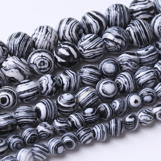48PCS 8MM Black Malachite Beads Stone Beads Energy Healing Beads for DIY Jewelry Bracelet Necklace Making for Jewelry Making15Inch
