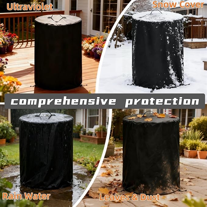 Fire Pit Cover for Ninja Fireside 360 -600D Oxford Heavy-Duty Waterproof and Dustproof Cover with Lift Handle, Double Drawstring Hem , All-Weather Protection Compatible with Ninja Fire Pit