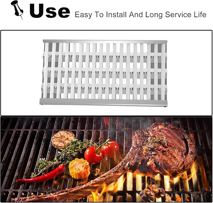 Grill Grates Replacement 54801 92911 for DCS Grill Parts, 36DBQAR, 36EBQAR, 48DBQAR, 48EBQAR, BGA36-BQARL, BGA36-BQARN, BGA48-BQARL, BGA48-BQARN, Heat Plate Ceramic Rods Briquette Radiant Tray