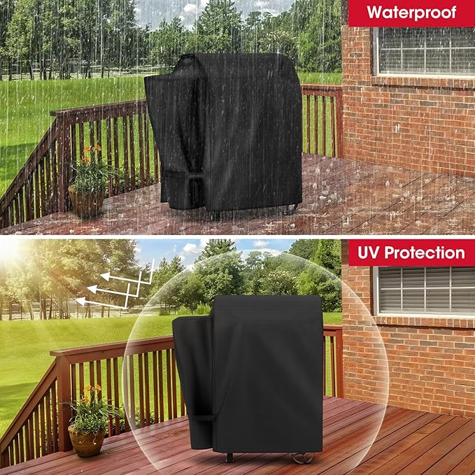 Unicook Pellet Smoker Cover Compatible for Pit Boss 700FB, Lexington 500/540 Series, 600 Series, 440FB, All Weather Resistant Waterproof Outdoor BBQ Grill Cover