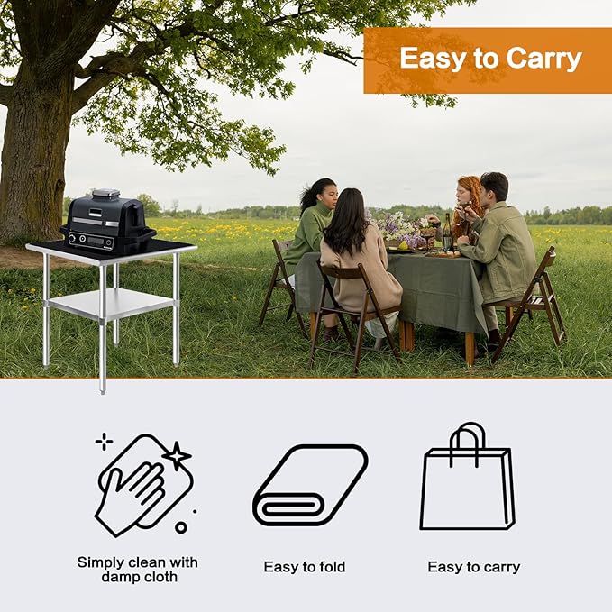 SUITMAT Heat Resistant Grill Mat for Countertop, Fireproof & Waterproof Mat for Outdoor Tabletop Grill, Outdoor Deck Protector, 24 x 31 in (0.8 mm)