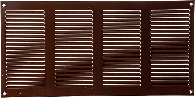 Vent Systems 16" x 8" Inch (Overall Dimensions) - Brown - Air Vent Cover Metal Air Return Grill - Built-in Pest Guard Screen - HVAC Vent Duct Cover for Home Improvement