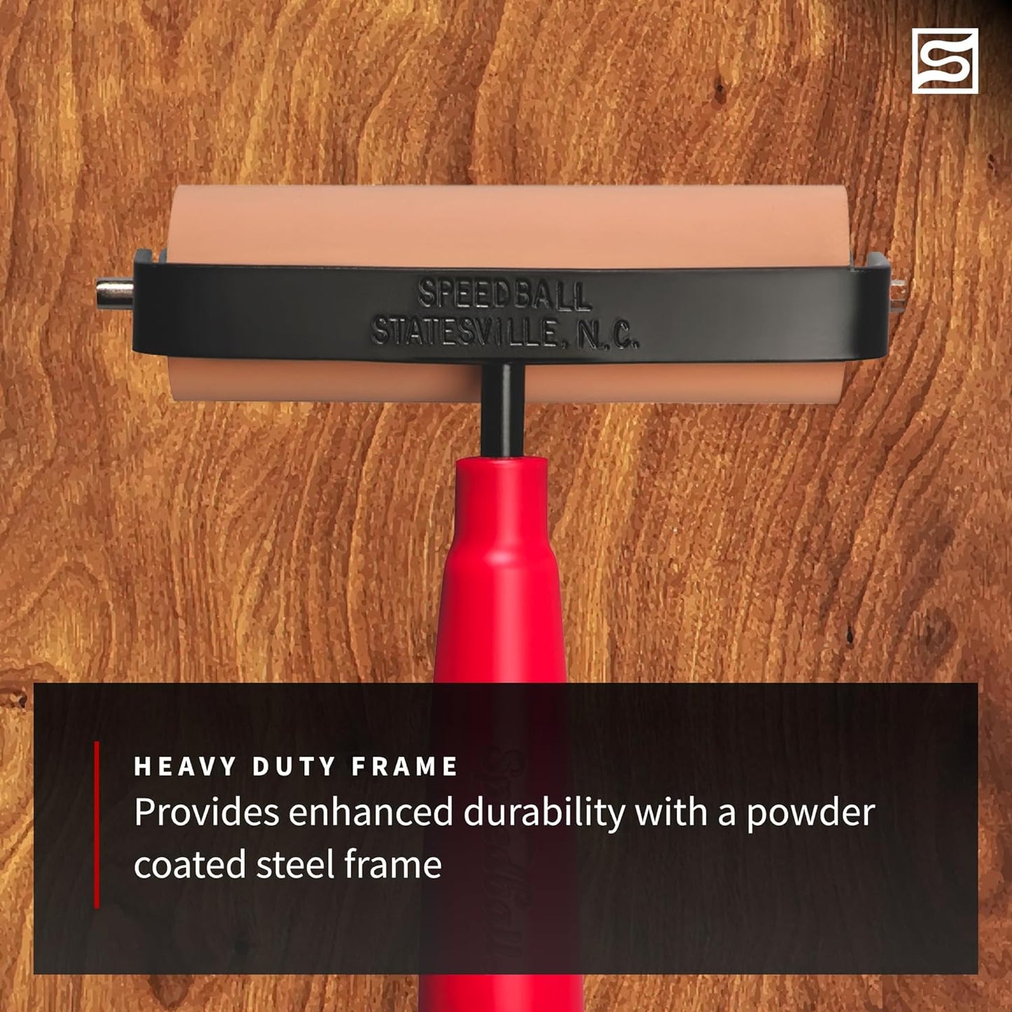 Speedball Soft Rubber Brayer, 3.5-Inch - Printmaking Roller Tool for Gel & Block Printing and Crafting - Made in USA