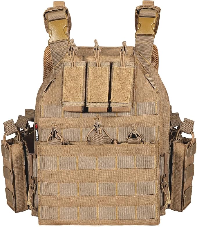 BOMTURN 1000D Tactical Vest for Men Quick Release Modular Vest Adjustable Vest Outdoor