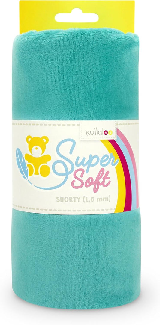 kullaloo Plush Fabric | Solid Teal Minky Fabric for Sewing | Super Soft Cuddle Material | 39.5x29.5 | Plushies, Baby Blankets, Pillows, Dog Beds, Cat Beds, Beanies, Baby Accessories, Apparel & More