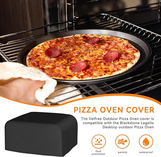 Pizza Oven Cover for Blackstone 2238 Leggero Tabletop Outdoor Pizza Oven, 22 inch Waterproof 600D Oxford Cloth with Bottom Drawstrings Pizza Oven Grill Accessories