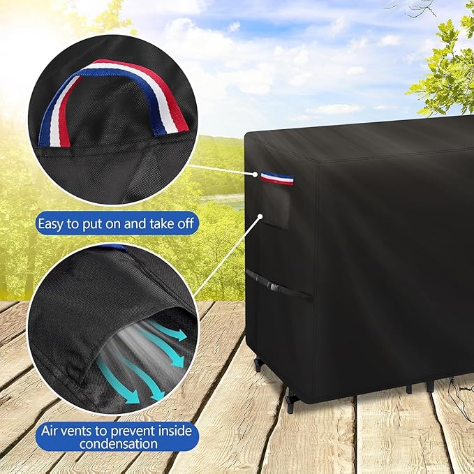 Patio Furniture Covers for High Top Table and Chairs, Waterproof Patio Set Cover for 7 Pieces Patio Furniture Set/Outdoor Balcony Furniture Sets-74 L x 38.5" D x 41" H