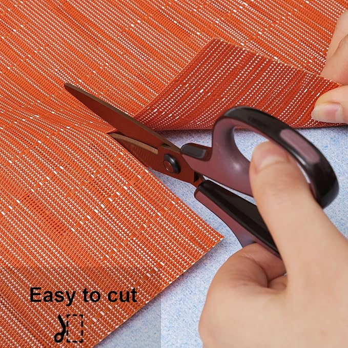 Myir JUN Table Runner, Vinyl Table Runner Indoor 72 Inch Long Arbitrarily Cropped Runner for Table Heatproof for Home Party (Orange, 12 x 72 inch)