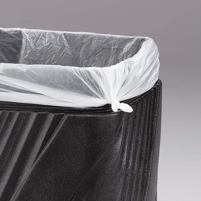 Safco Twist Trash Can, 32 Gallons, Indoor and Outdoor Use, Durable & Weather-Resistant Commercial Garbage Can, Black