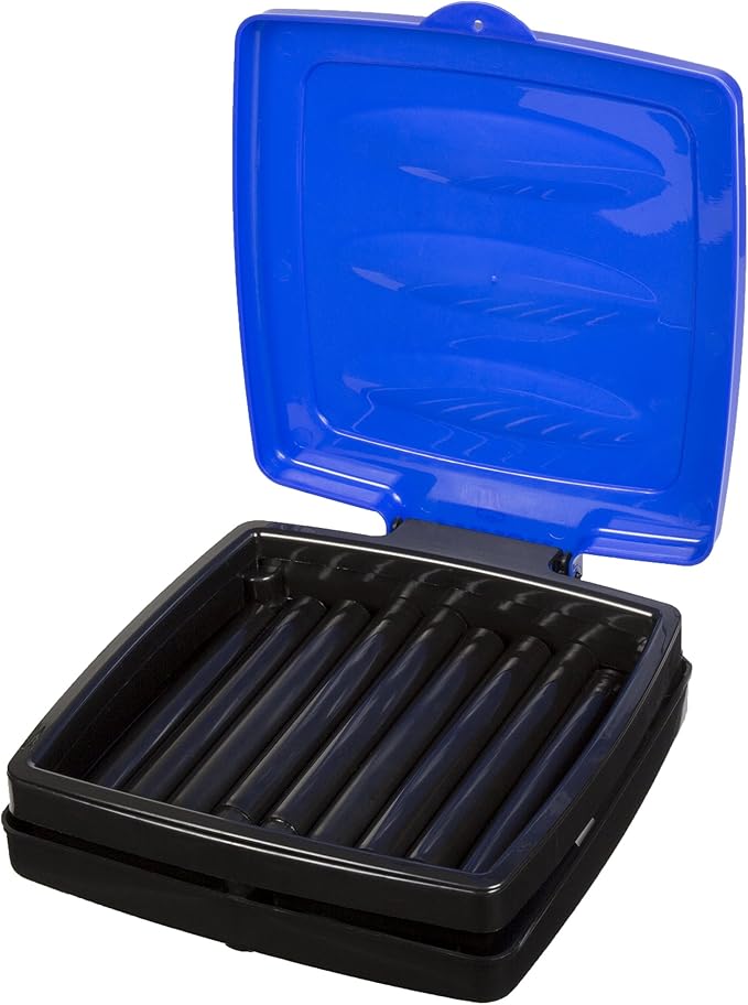 Portable Trash Bag Holder – Collapsible 13-Gallon Garbage Bin for Indoor/Outdoor Use, Camping, Recycling, and Parties – Durable Plastic Trash Can by Wakeman Outdoors (Blue)