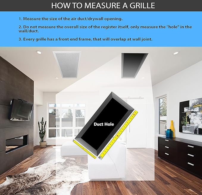 22" X 12" Adjustable AIR Supply Diffuser - HVAC Vent Cover Sidewall or Ceiling - Grille Register - High Airflow - White [Outer Dimensions: 23.75"w X 13.75"h]