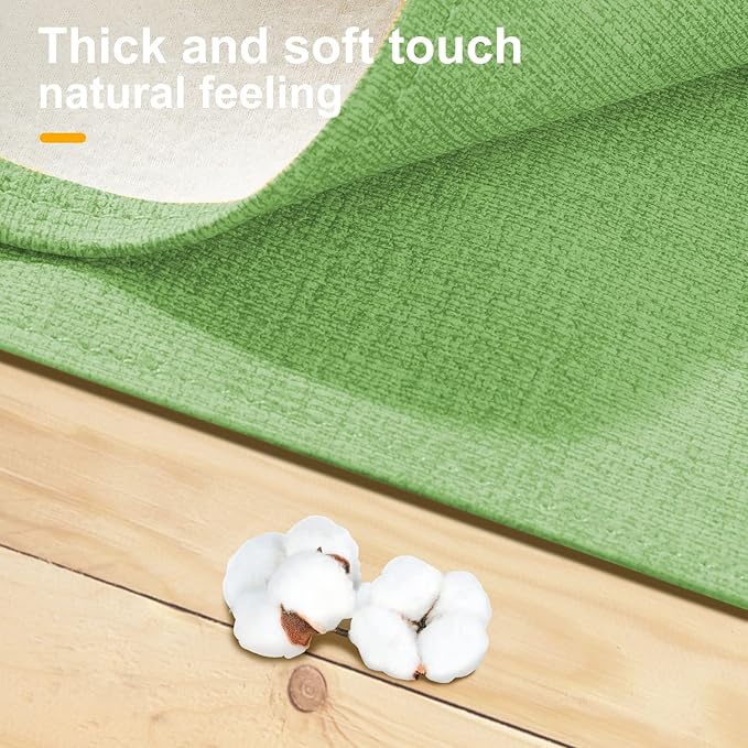 Wipeable Table Runner, Thick Farmhouse Dresser Runner, Rustic for Kitchen, Bedroom, Living Room, Indoor/Outdoor (72') (Green)
