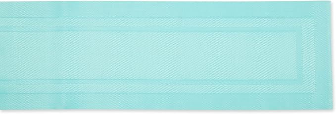 DII PVC Tabletop Collection Woven Indoor/Outdoor, Table Runner, 14x72, Aqua