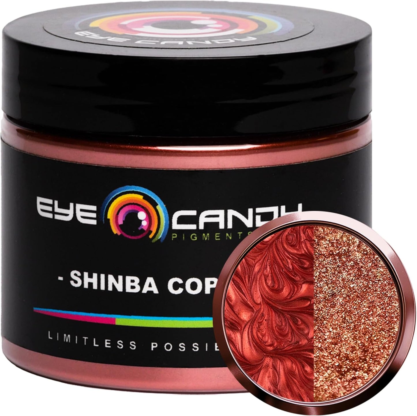 Eye Candy Pigments Premium Copper Mica Powder - Shinba Copper (50gr) - for Epoxy, Resin, Soap, Paint, Woodworking, Acrylic Pouring, Bath Bombs, Fishing Lures - DIY Arts and Crafts Additive