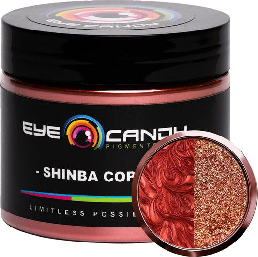 Eye Candy Pigments Premium Copper Mica Powder - Shinba Copper (50gr) - for Epoxy, Resin, Soap, Paint, Woodworking, Acrylic Pouring, Bath Bombs, Fishing Lures - DIY Arts and Crafts Additive