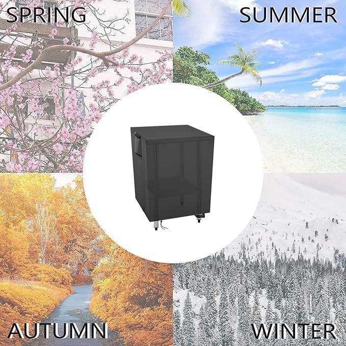 Outdoor Prep Table Cover 30 Inch, Waterproof Patio Stainless Steel Metal BBQ Table Cover All Season Protection for Outdoor Table -30 x 30 x 34 Inch