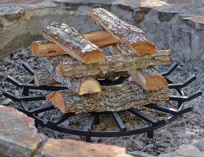 SteelFreak Super Heavy Duty Wagon Wheel Firewood Grate for Fire Pit - Made in The USA (48 Inch)