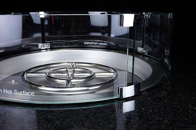 Celestial 23" x 6" Round Wind Guard, fits Celestial 19” Round Fire Pit Burner Pans for Gas Fire Pits