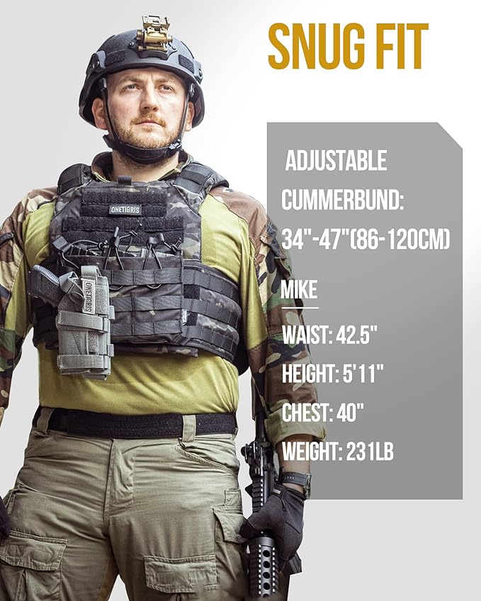 OneTigris DOOM Tactical Vest, Adjustable Airsoft Vest MOLLE Vest for Men
