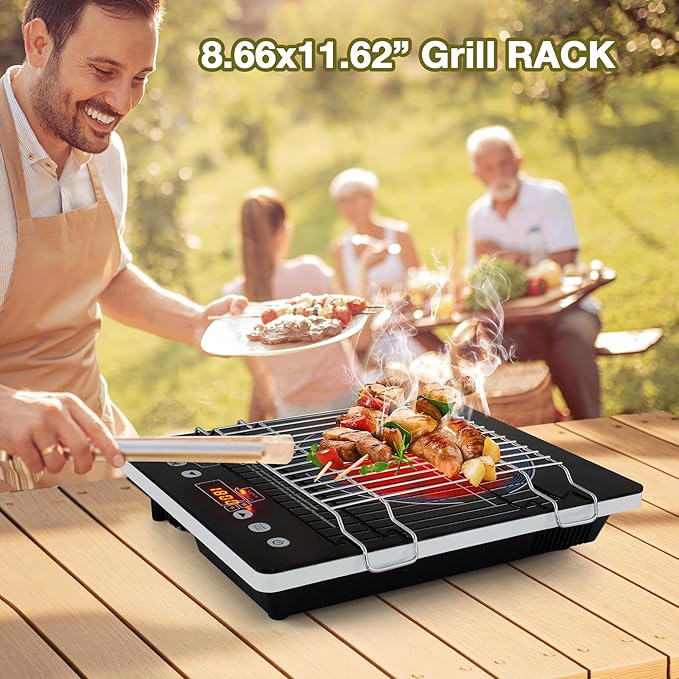 VBGK Cooling Rack, Heavy Duty Stainless Steel Wire Rack for Baking, Grilling, Roasting, Drying, Nonstick 11.81"x8.66" Oven & Dishwasher Safe, Compatible with Electric Cooktop