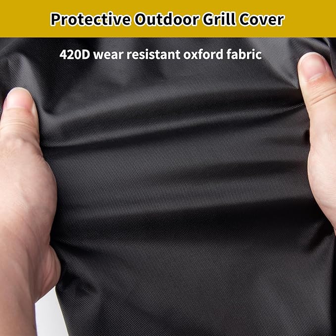 Grill Cover for Weber Q Series Grill on Cart, Waterproof BBQ Cover for Weber Q2000/Q200/Q1000/Q100 on Portable Stand-Weather Resistant