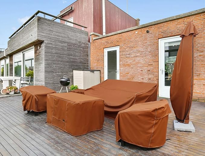 NetttyPro Electric Smoker Cover for Outside Masterbuilt Smoker 30 inch, Outdoor Waterproof Heavy Duty Square Vertical Small Grill Cover, 22" W x 20" D x 35" H, Brown