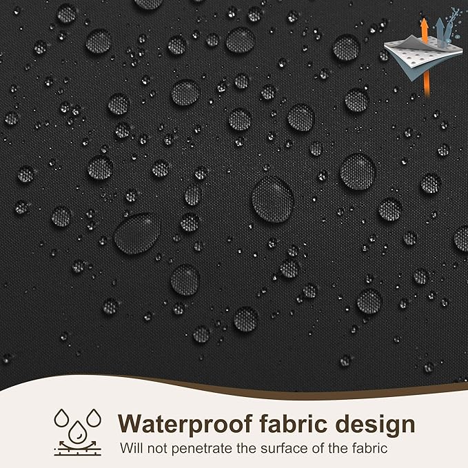 HolidayIdeas Outdoor Patio Curtains Waterproof with Rod Pocket 6 Panels 54x120 Inch- Weatherproof Balcony Outdoor Curtains for Apartments,Porch, Gazebo, Pergola, Sliding Glass Door, Black