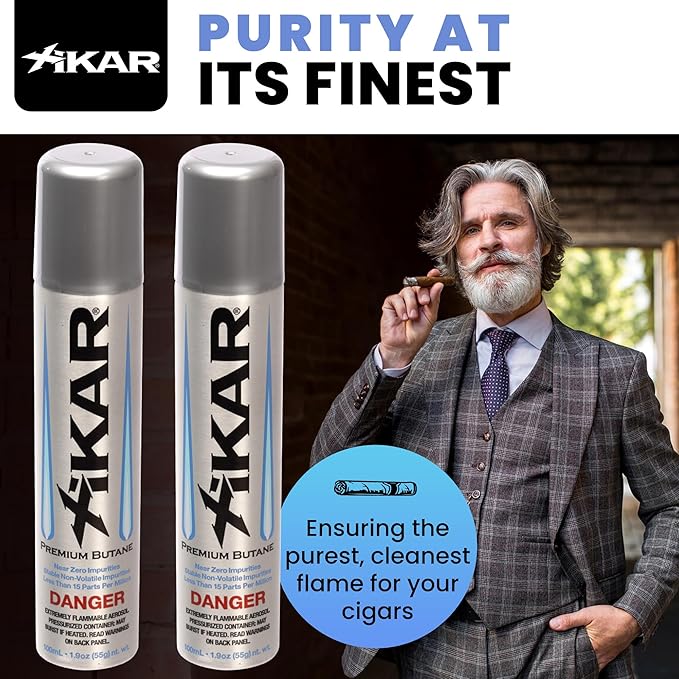 Xikar PUROFINE Premium Butane Fuel Refill with 0 Impurities 1.9oz (100ml) - Premium Quality Fuel for Jet Flame Lighters and Torches - High Altitude Formula
