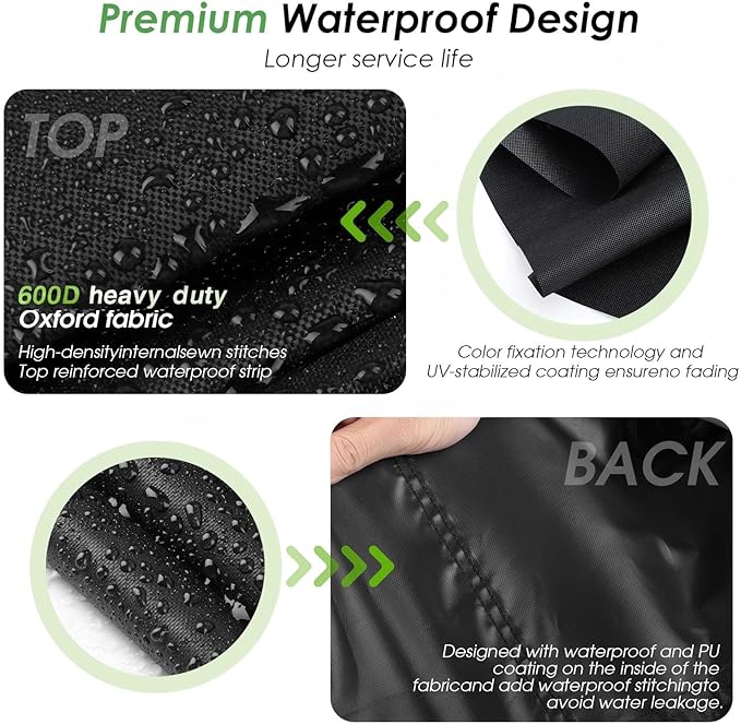 Pizza Oven Cover for Ooni 2 Pro Gas Oven, Outdoor Accessory Fits 18" Gas Propane Powered Pizza Ovens, Weatherproof Waterproof 600D Heavy Duty Protective Cover