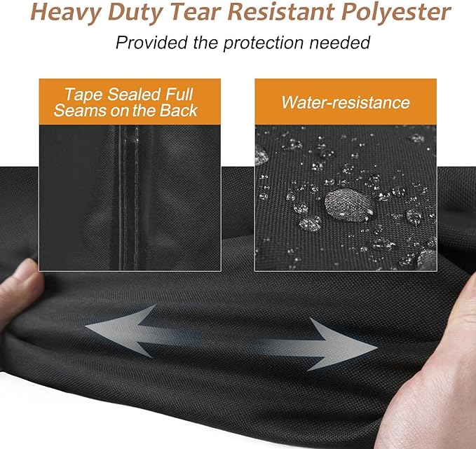NettyPro Grill Cover for Outdoor Grill 52 inch Waterproof Heavy Duty Gas BBQ Cover for Outside Weber, Char-Broil, Brinkmann, Jenn Air, Nexgrill 2-3 Burners Barbecue, Black