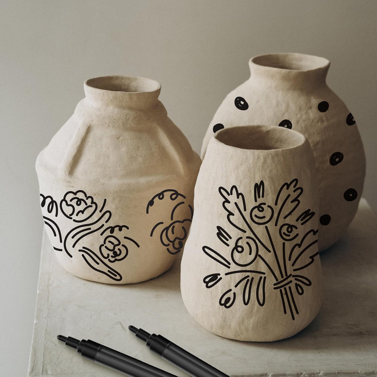 ARTISTRO 12 Black Paint Pens for Rock Painting, Stone, Ceramic, Glass, Wood, Fabric, Scrapbooking, DIY Craft Making, Art Supplies, Card Making, Coloring, Acrylic Markers Medium Tip 3.0mm