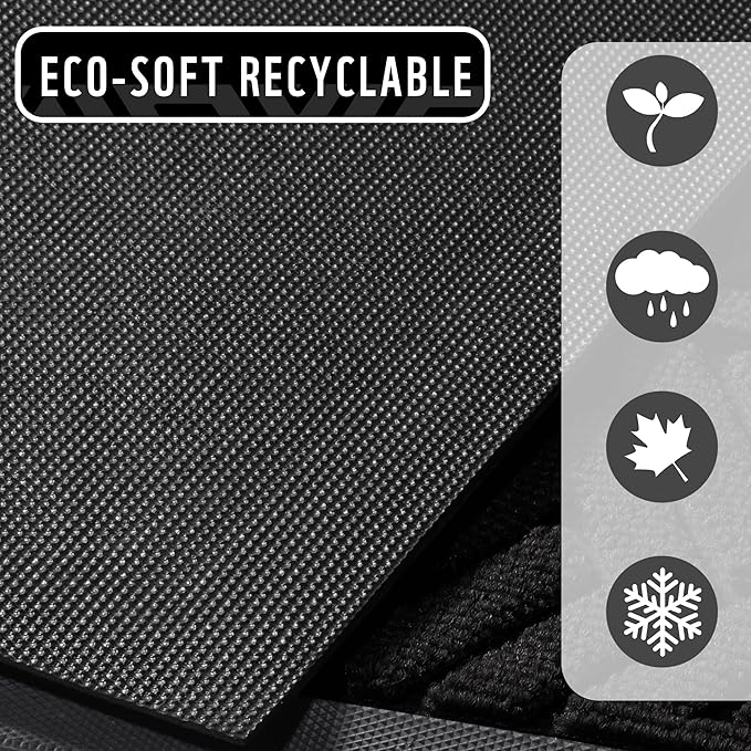 Yimobra Front Door Mat Outside Entrance, 72x24 Runner, Waterproof All-Season Weather Large Doormat, Non Slip Natural Rubber, Stain and Fade Resistant, Indoor Outdoor Mat, Easy Clean Patio, Black