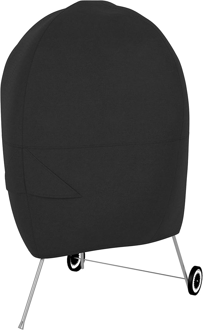 Amazon Basics Waterproof Anti-UV Durable Grill Cover for Outdoor Charcoal Kettle, BBQ, 28"L x 28"W x 38"H, Black