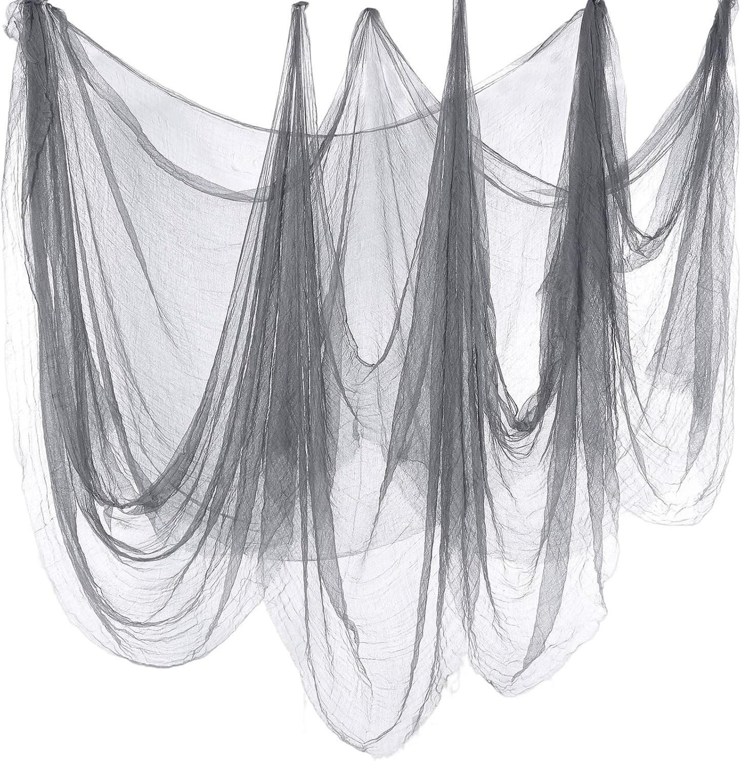 Boao Halloween Cheese cloth 84.65 x 590.55 Inch Gray Cheesecloth Roll for Crafts Large Cotton Muslin Gauze Fabric for Halloween Outdoor & Indoor Spooky Decoration