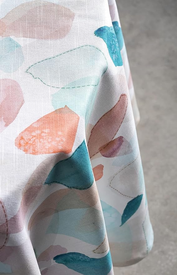 Maison d' Hermine Table Cloth Round Table 100% Cotton 69 Inches Tablecloth Reusable Decorative Everyday Use for Dining Room, Farmhouse, Home, Party, Festive & Wedding Spring Summer - Summer Picnic